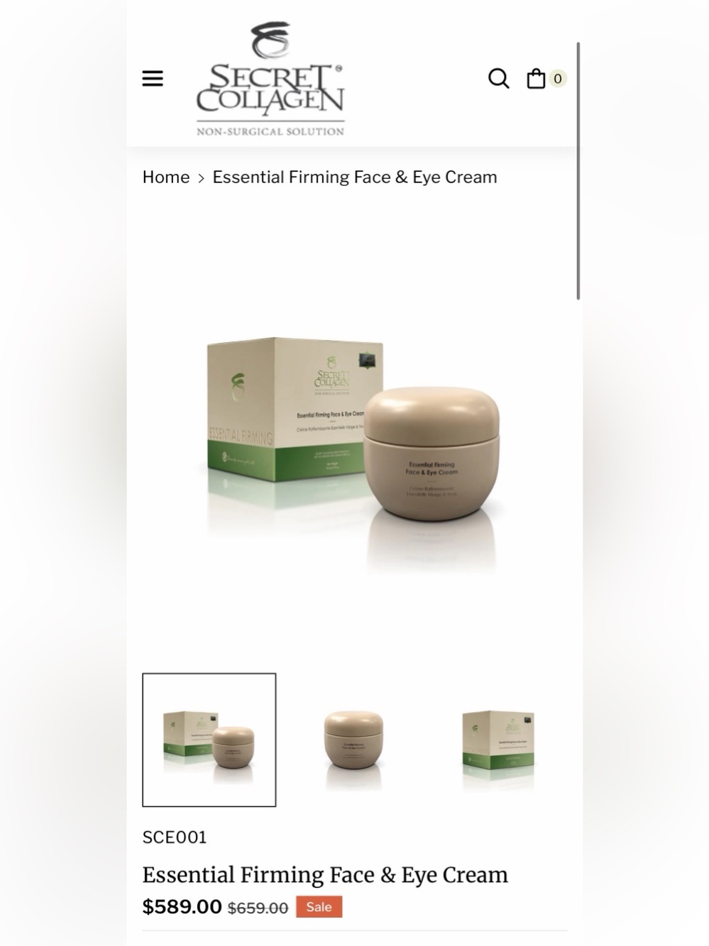 Essential Firming Face & Eye Cream - Beige - Picture 4 of 7